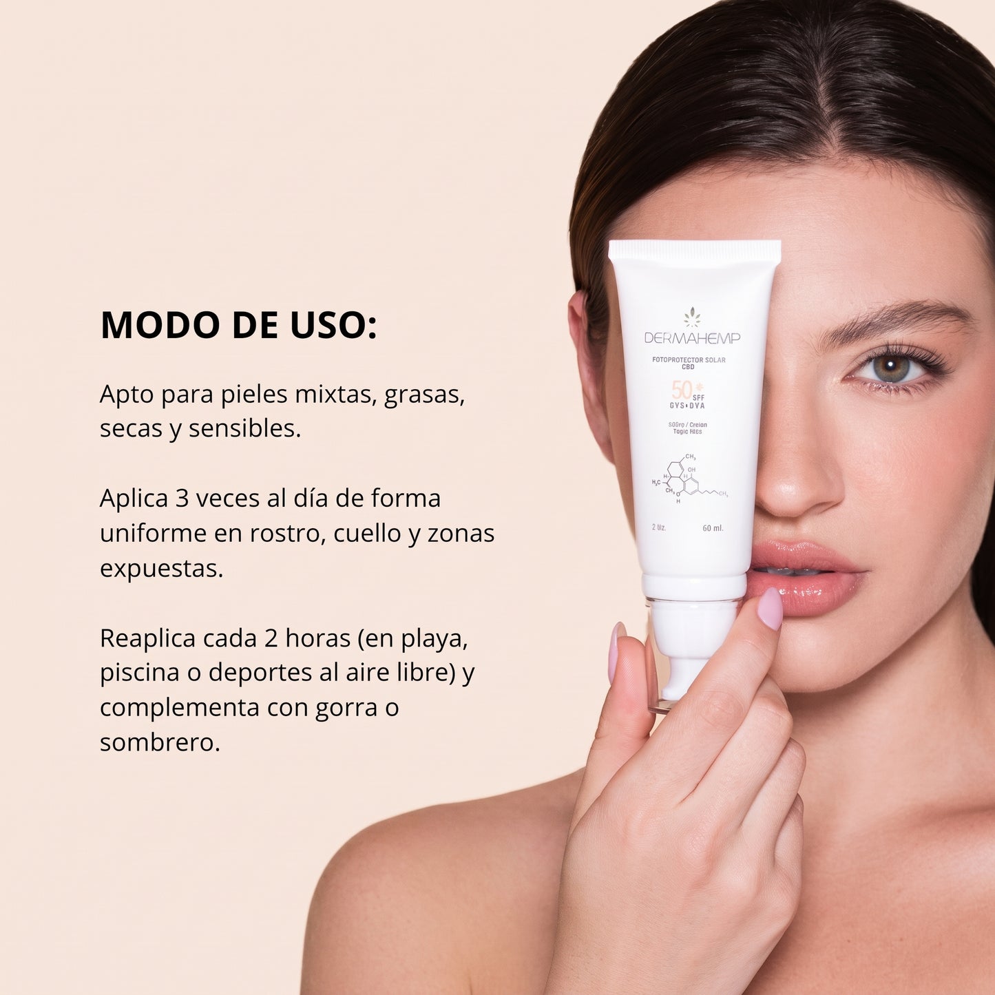 Fotoprotector Solar SPF 50+ | Protección Mineral de Amplio Espectro