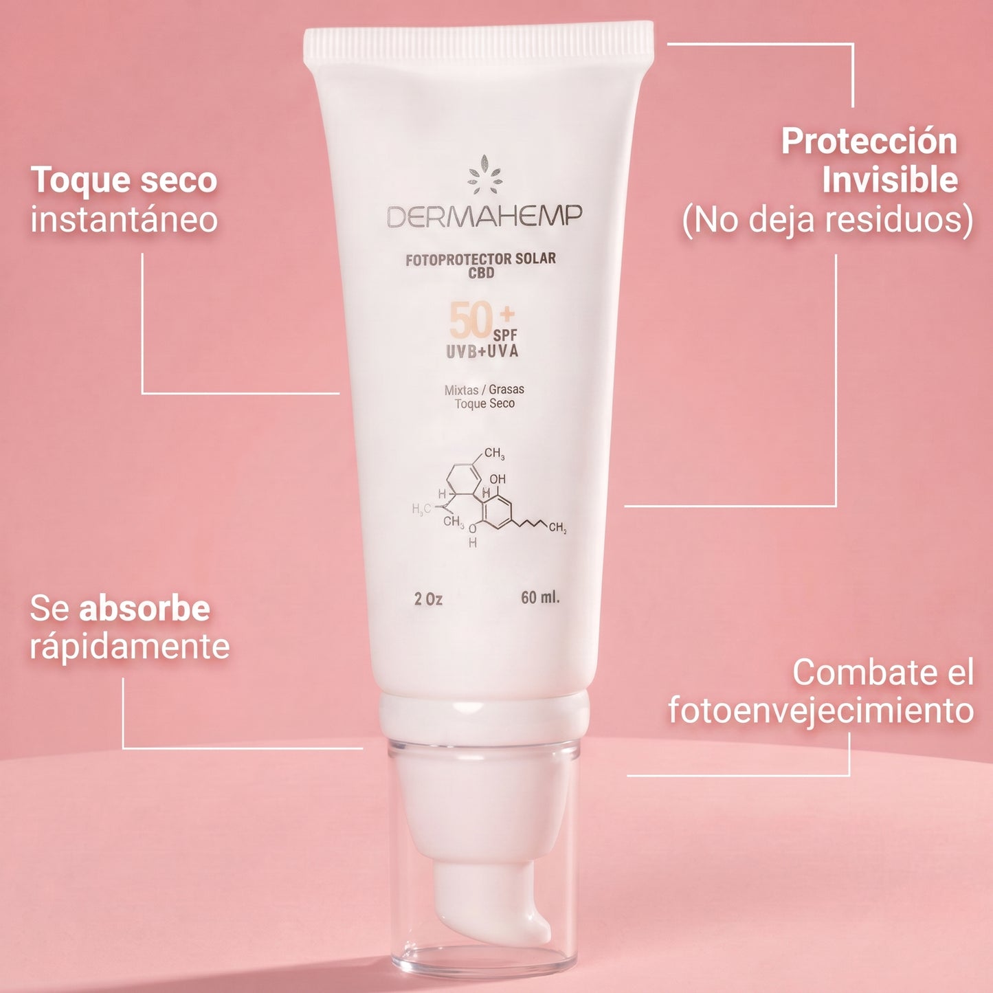 Fotoprotector Solar SPF 50+ | Protección Mineral de Amplio Espectro
