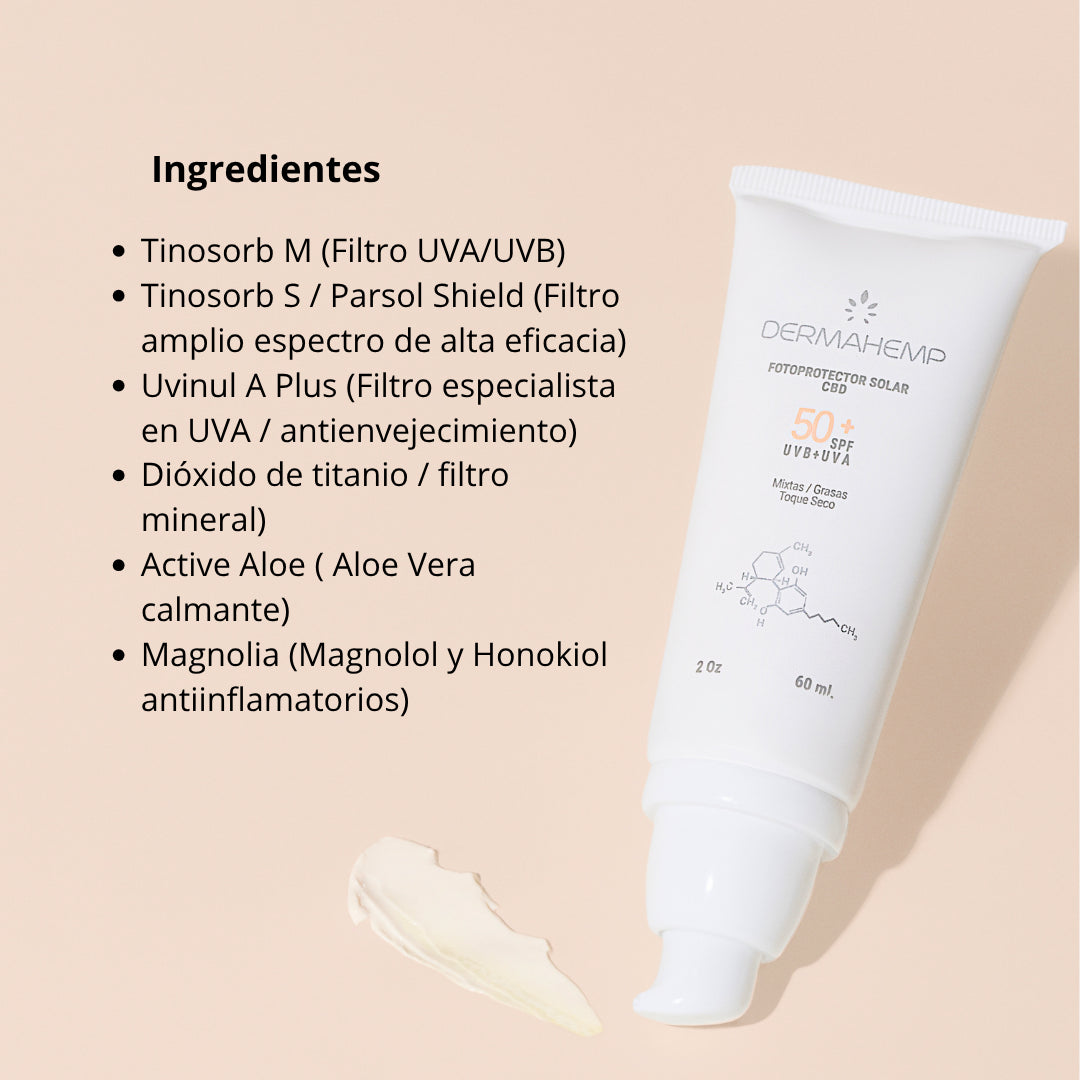 Fotoprotector Solar SPF 50+ | Protección Mineral de Amplio Espectro